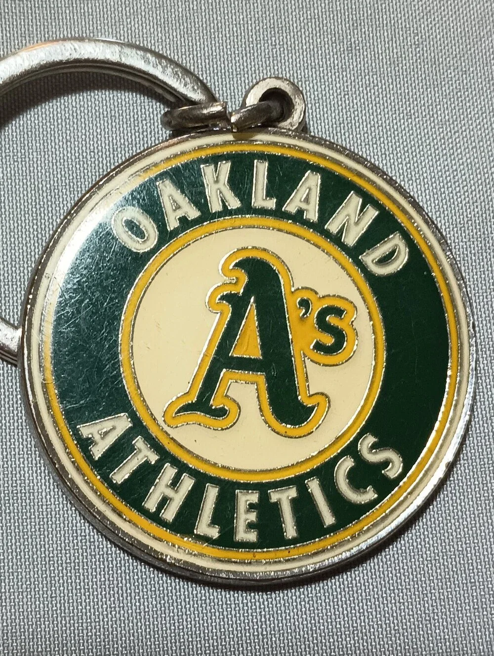 Oakland Athletics Enamel Keychain 1990's